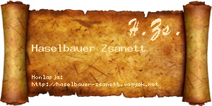 Haselbauer Zsanett névjegykártya